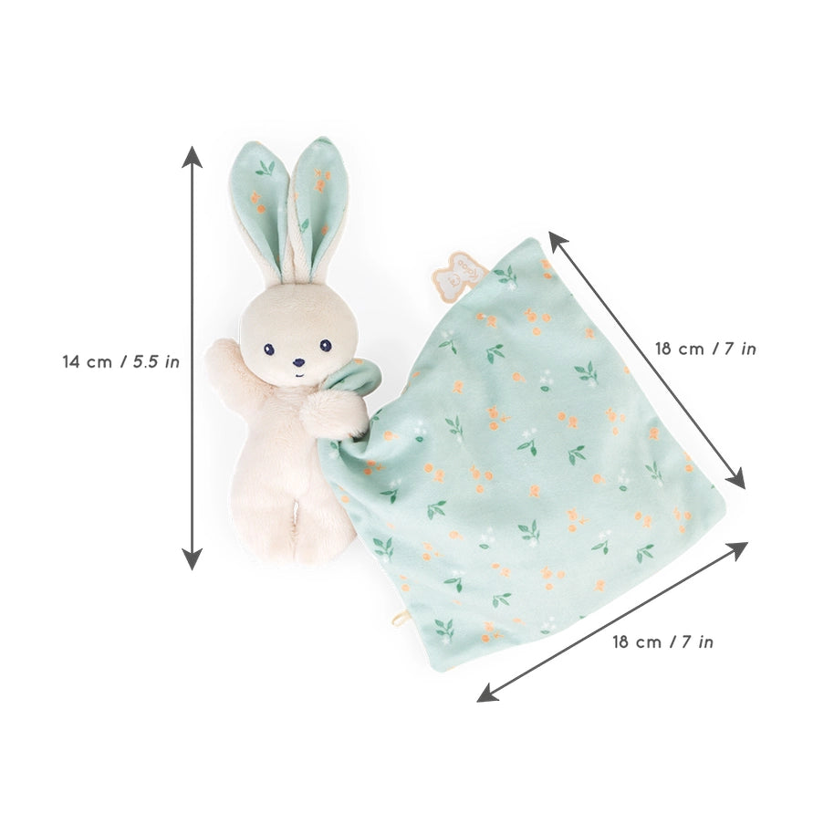 Doudou Rabbit Blankie Citrus Bouquet — Eco-Friendly Baby Comforter
