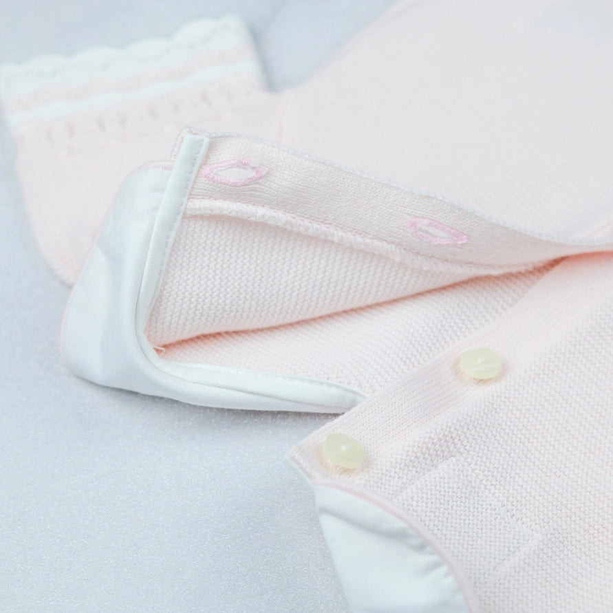 Judith Pink Girls Knit Top and Shorts Set