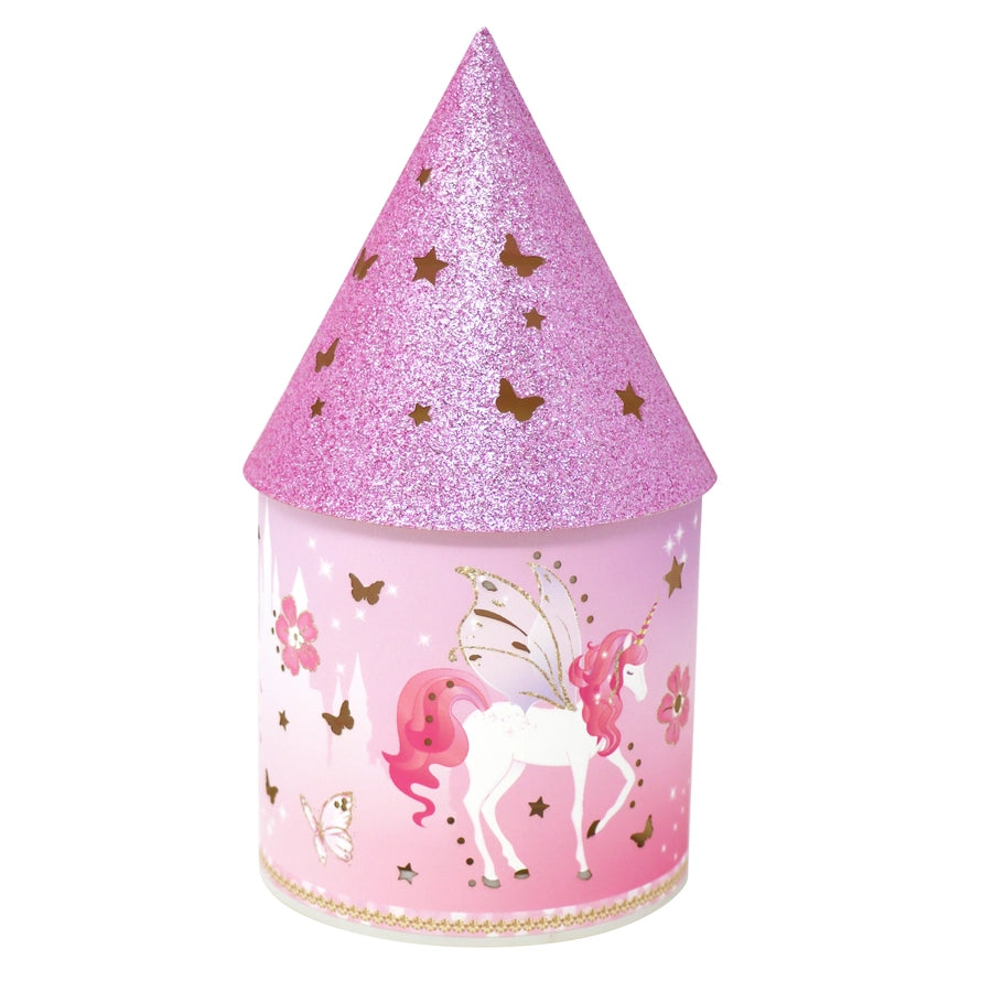 Unicorn Princess Colour Changing Glitter Lantern