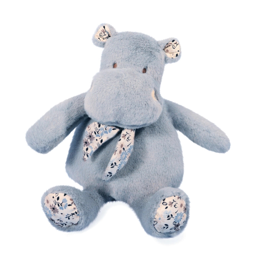 Doudou et Compagnie Soft Blue Bandana Hippo