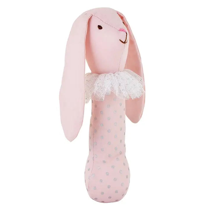 Pink Rabbit Rattle Toy