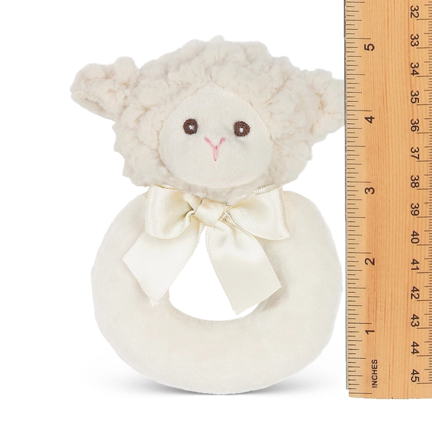 Lil’ Lamby Plush Lamb Ring Rattle