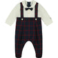 Enzo Navy Tartan Babygrow