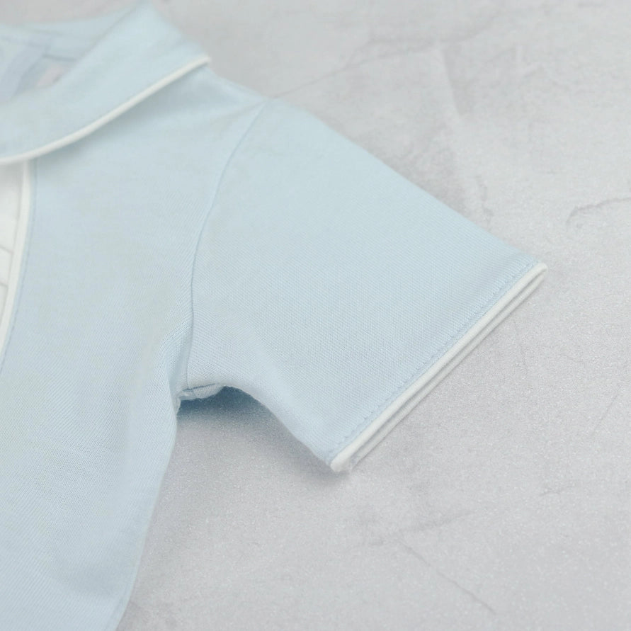 Jonnie Boys Baby Blue Teddy Top and Shorts Set