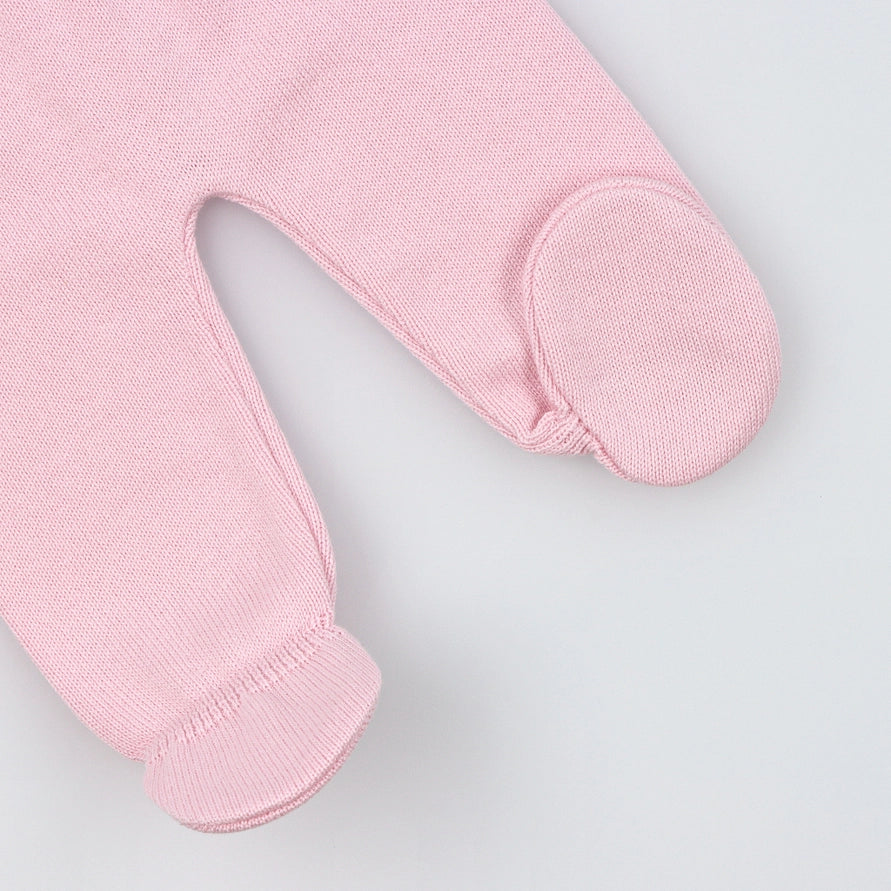 Light Pink Cotton Knit Sweater and Pants Set