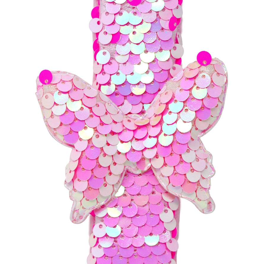 Butterfly Sequin Slap Bracelet