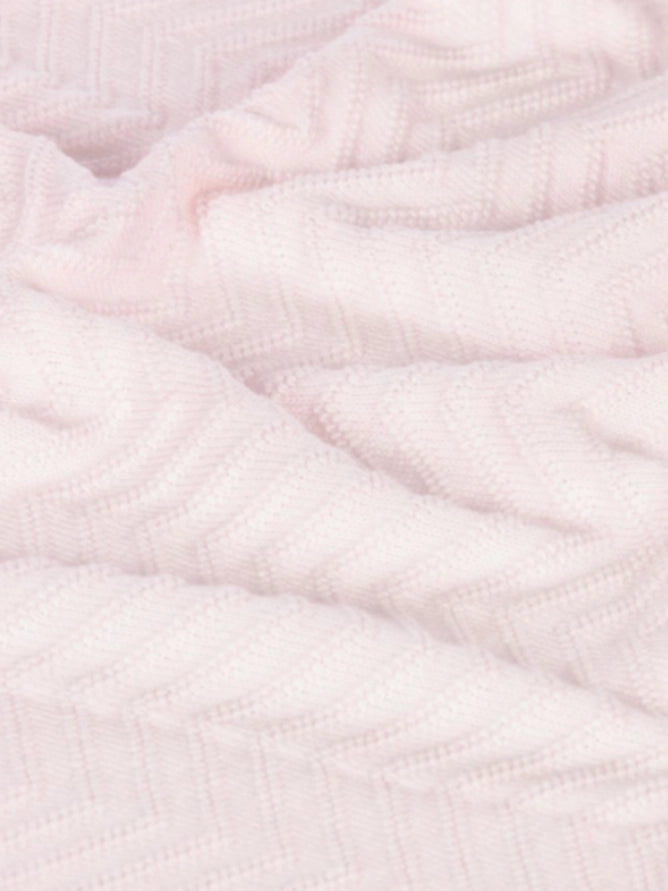 Pink Knitted Cotton Baby Blanket
