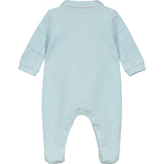 Edison Blue Check Boys Babygrow