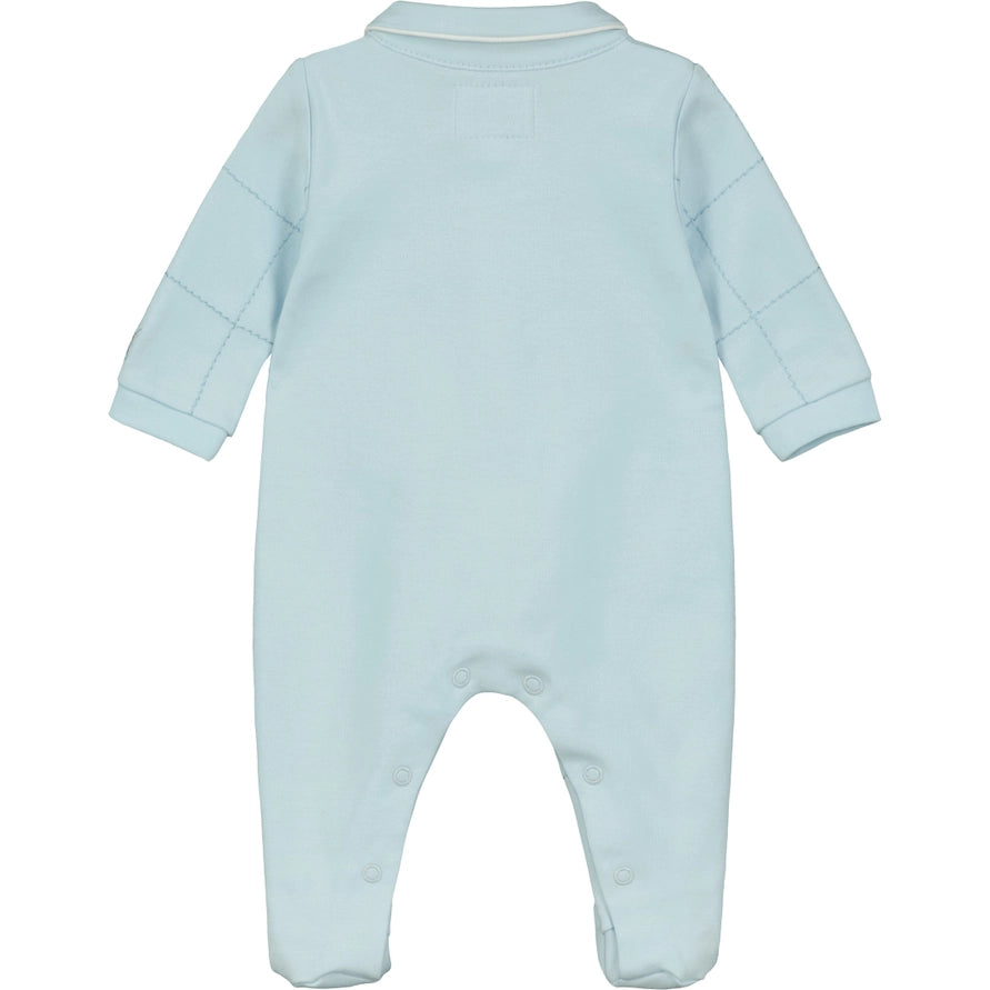 Edison Blue Check Boys Babygrow