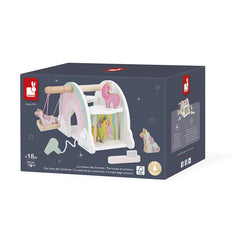 Unicorn Rainbow House Wooden Toy with 4 Unicorns