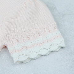 Judith Pink Girls Knit Top and Shorts Set