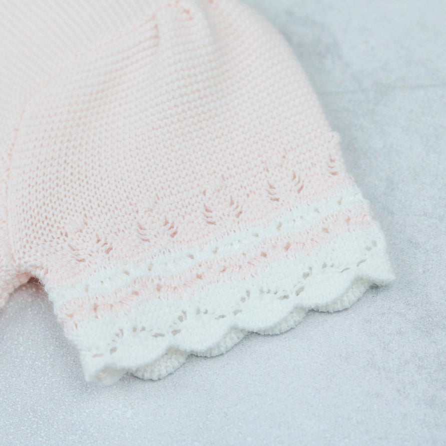 Judith Pink Girls Knit Top and Shorts Set