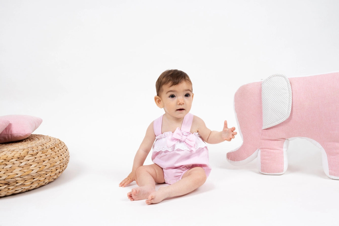 Calendula Rose Baby Girl Overalls