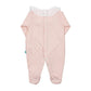 Petal Pink Babygrow with White Ruffle Collar