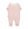 Petal Pink Babygrow with White Ruffle Collar