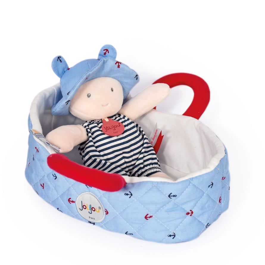 Jolijou Soft Doll With Carrycot- Mathis