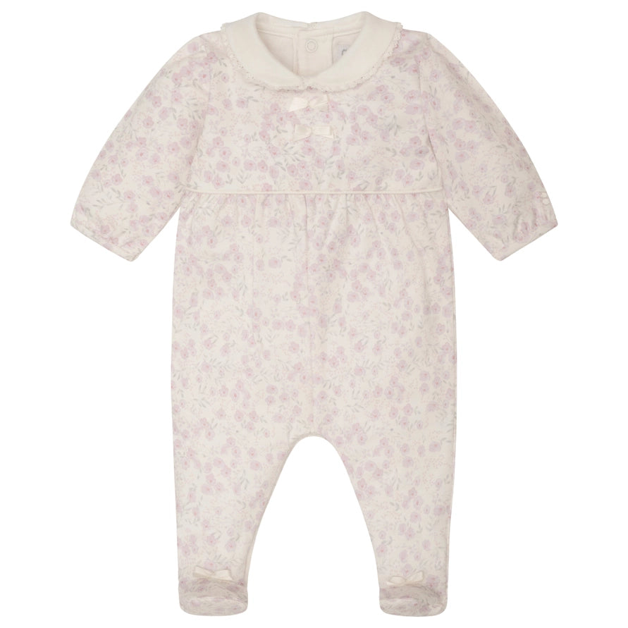 Kylie Girls Floral Print Babygrow & Hairband Set