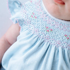 Piper's Bishop Pima Cotton Smocked Romper