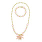 Pink Ballerina Pearl Bracelet and Necklace Set