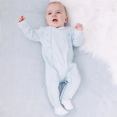 Lewis Boys Blue Toy Embroidery Babygrow