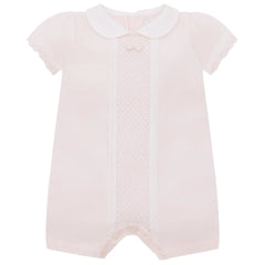 Layla Baby Girls Pink Knit Romper