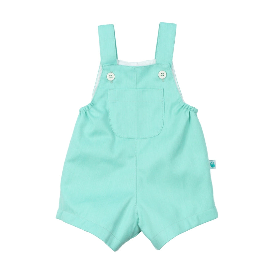 Mint Green Boy Overall Shorts