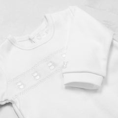Heath White Unisex Babygrow and Hat