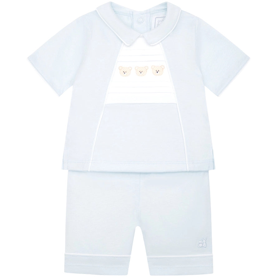 Jonnie Boys Baby Blue Teddy Top and Shorts Set