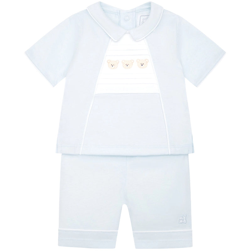 Jonnie Boys Baby Blue Teddy Top and Shorts Set