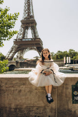 Coco-Caramel Tulle Dress - Petite Maison Kids