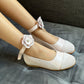 Faina Pink Leather Mary Janes