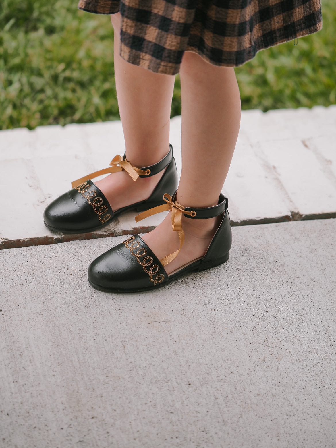 Alexis Black Leather Sandals
