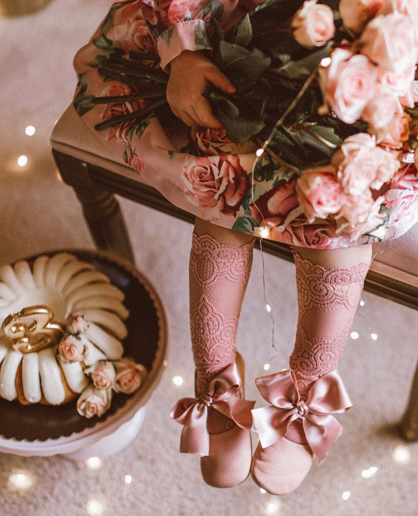 Alice Lace Socks - Pink