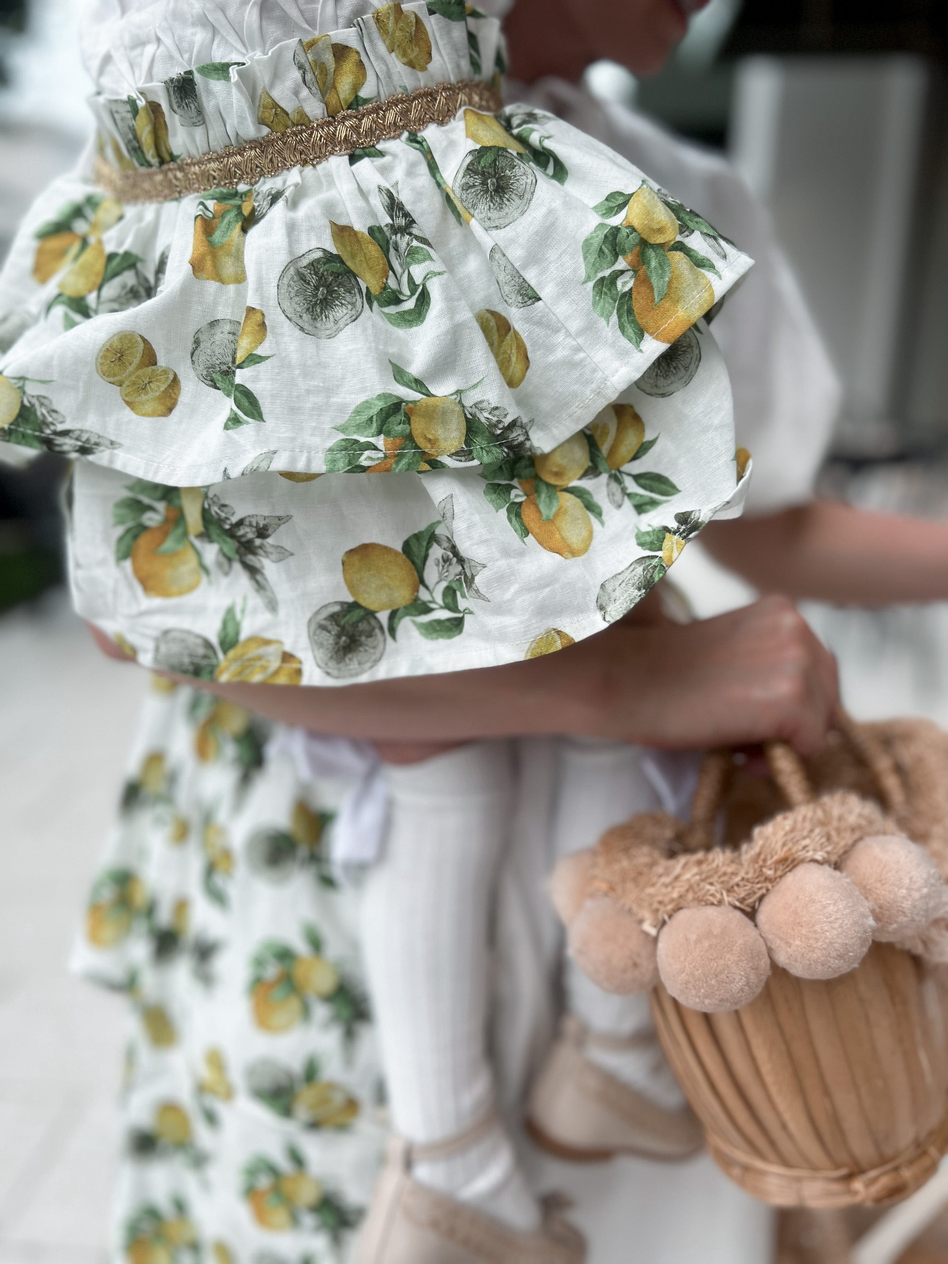 Amalfi Lemon Print Linen Romper