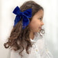 Royal Blue Velvet Bow Hair Clip