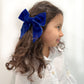 Velvet Bow Hair Clips - Petite Maison Kids