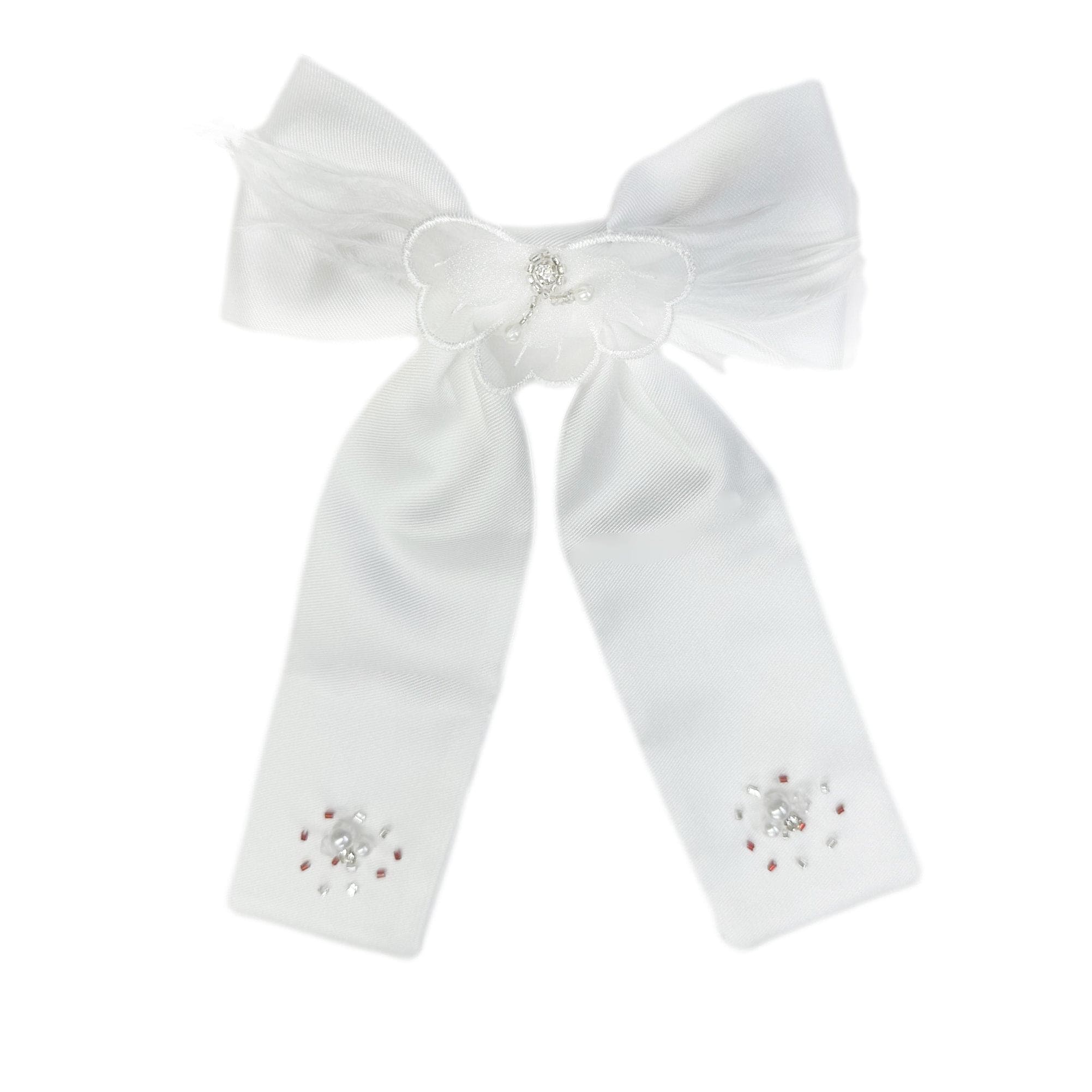 Constanza White Ceremony Hair Bow