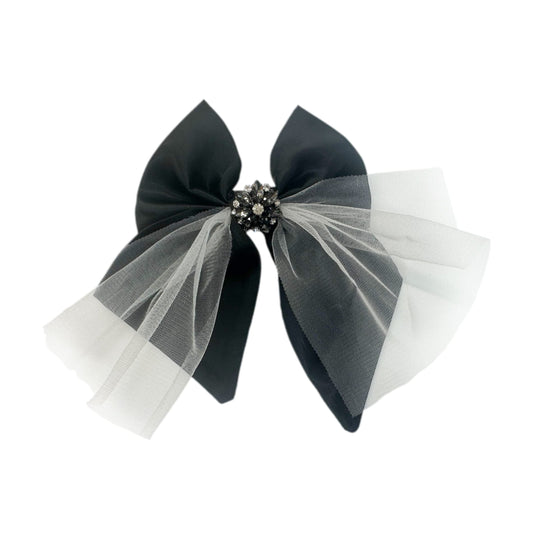 Petite Maison Kids Girl's Aurora Black Ceremony Velvet Hair Bow