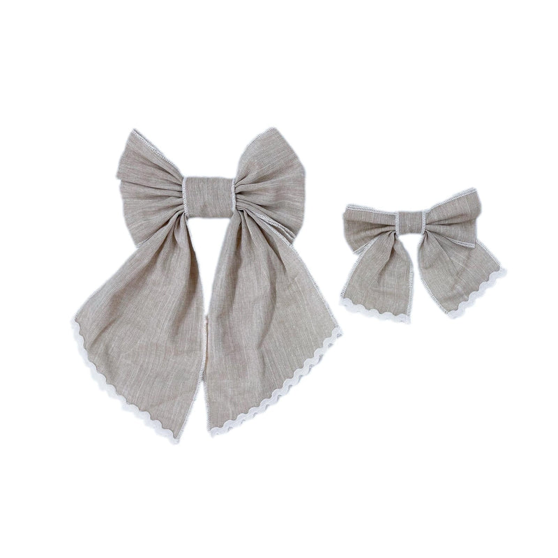 Ashlyn Linen Hair Bows