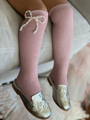 Perla Shimmer Socks - Pink