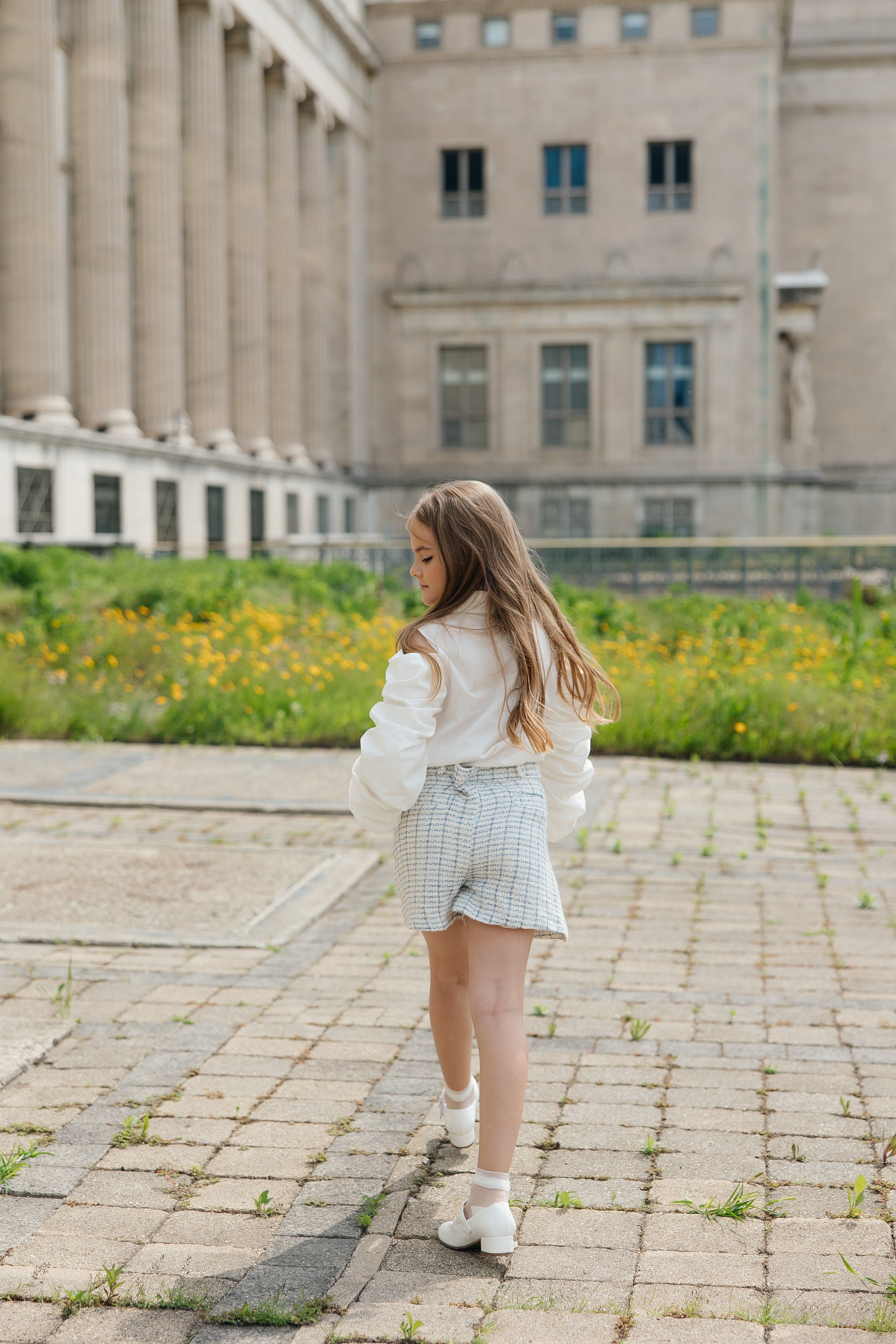 Iris Blouse and Tweed Shorts Set - Petite Maison Kids