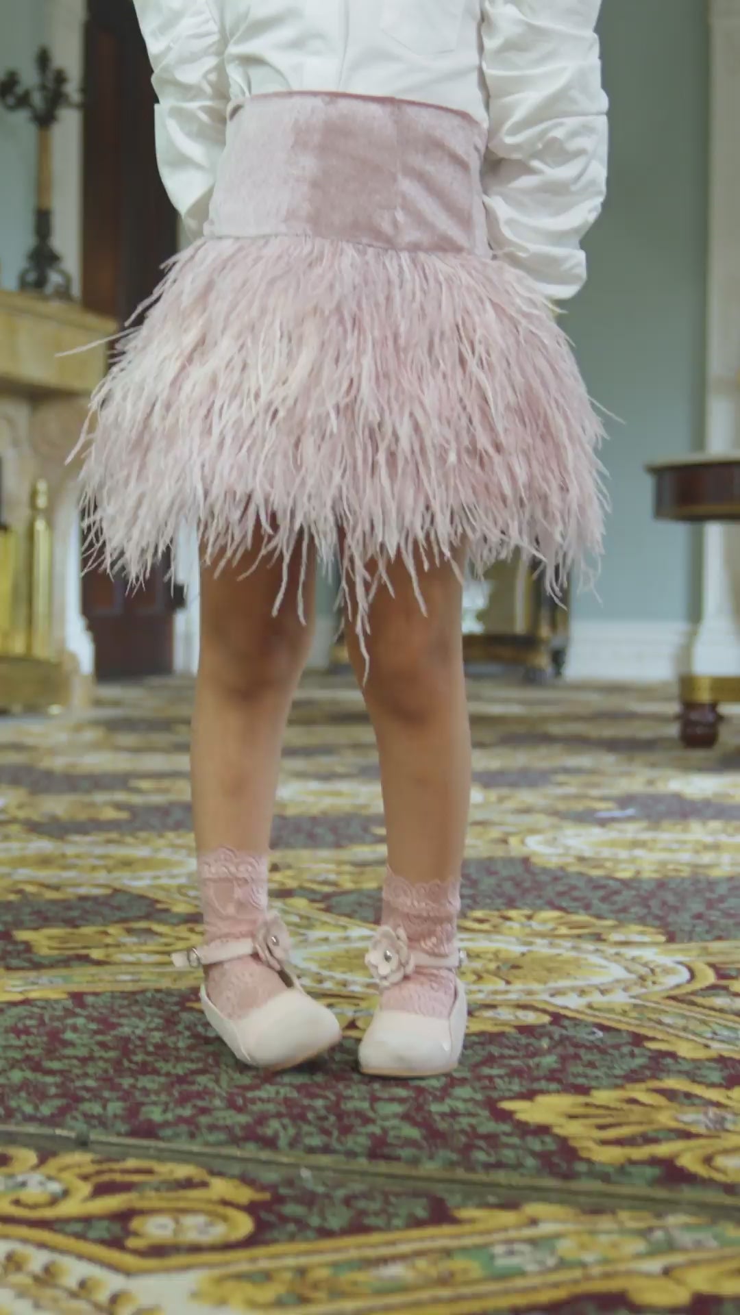 Dusty Pink Feather Skirt – Petite Maison Kids