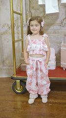 Amelia Pink Flower Print Pants