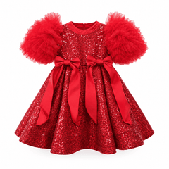 Scarlett Red Sequin Dress for Girls