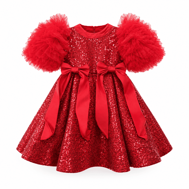 Scarlett Red Sequin Dress for Girls