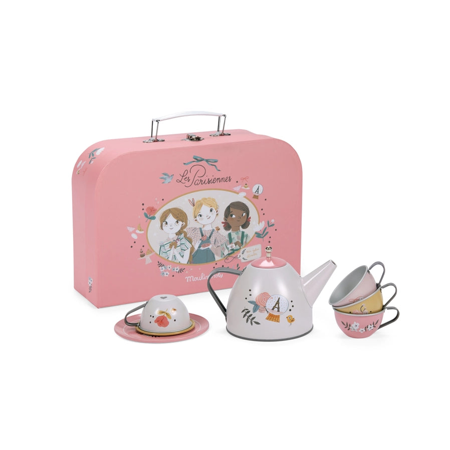 The Parisiennes Tea Party Metal Tea Set