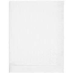 Glacier White Knit Baby Blanket