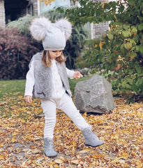 Nikita Double Pom Angora Hat - Petite Maison Kids