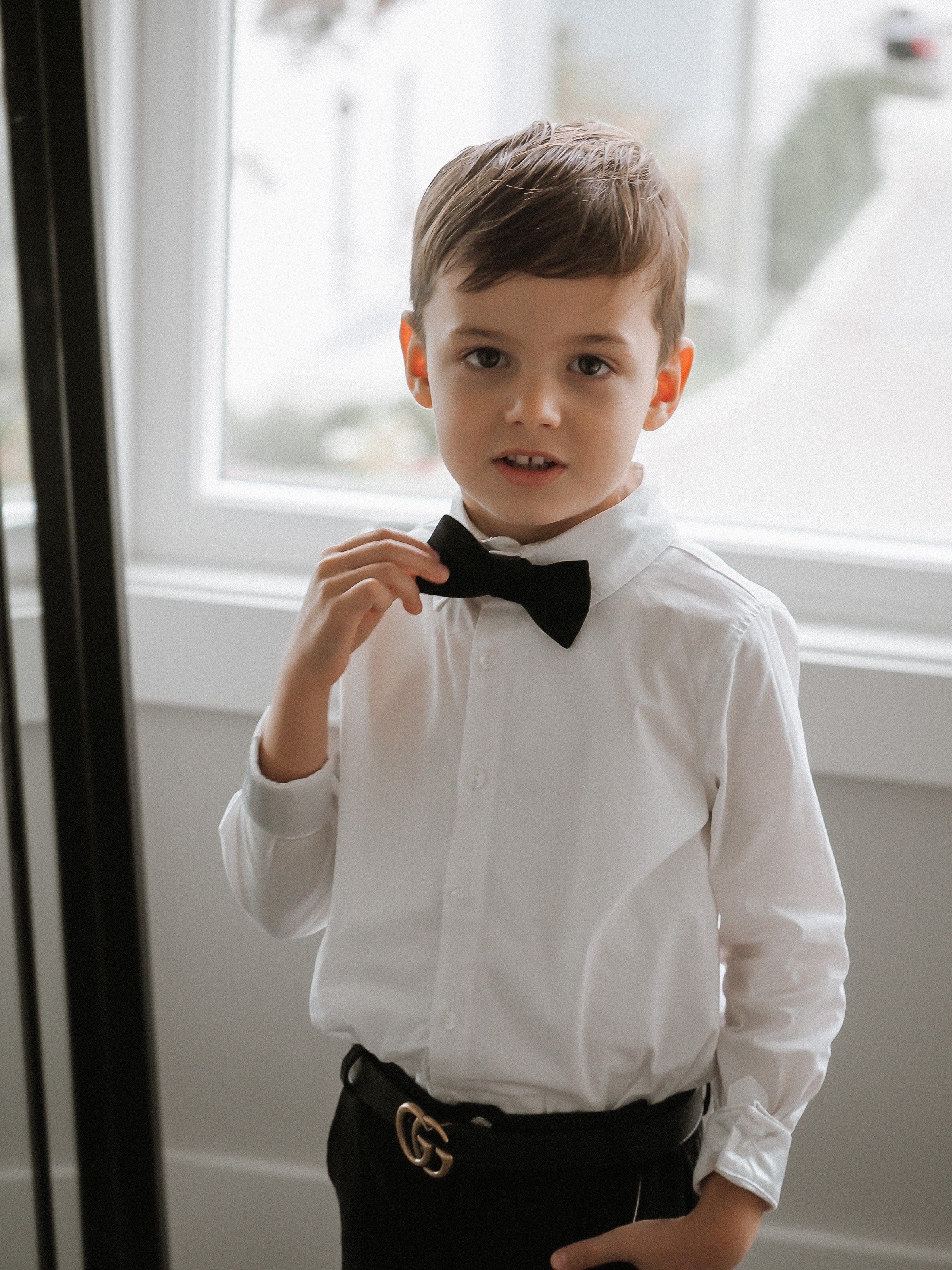 Black Velvet Bow Tie - Petite Maison Kids