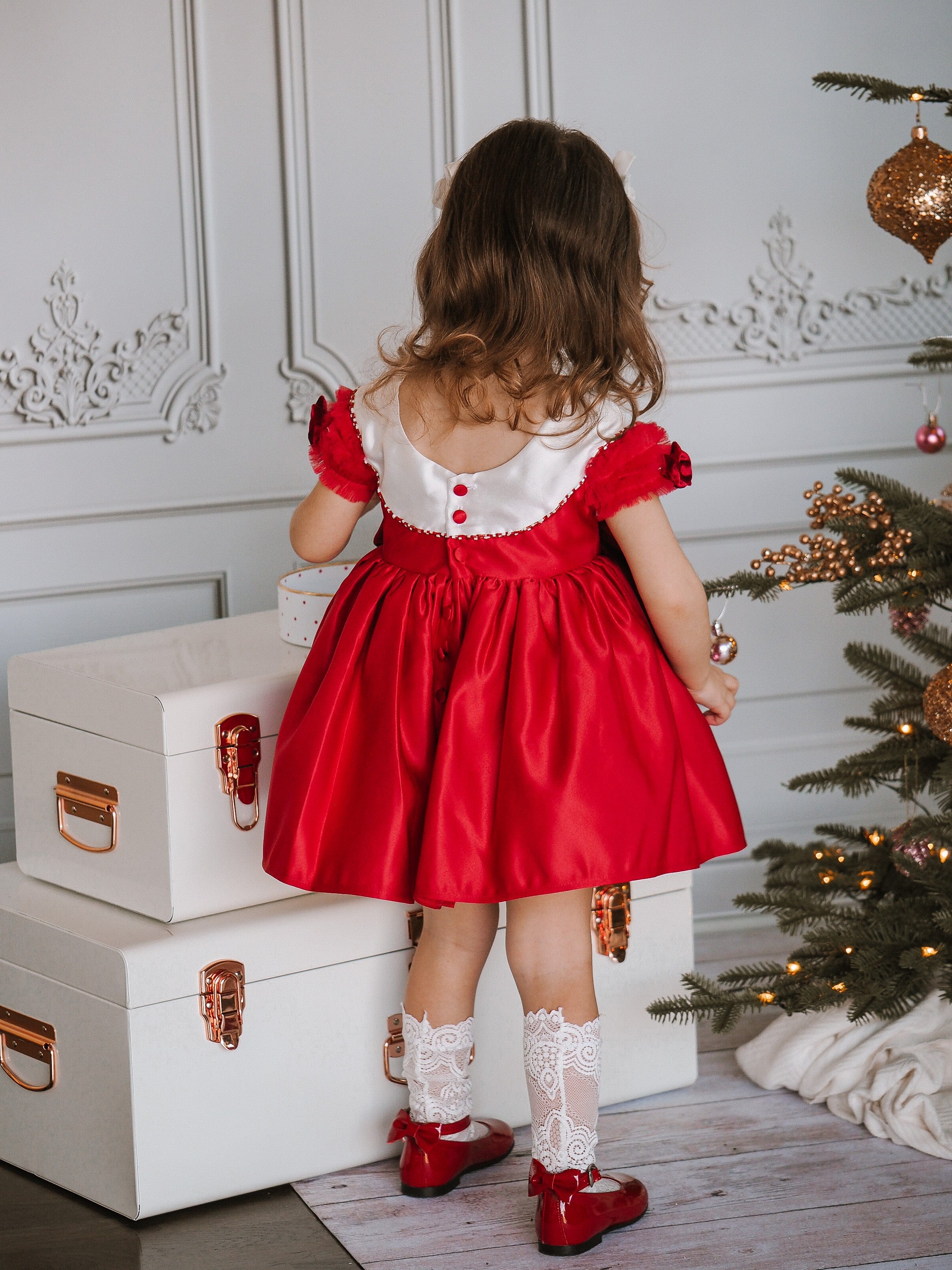 Holly Red Ceremony Dress - Petite Maison Kids